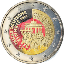 Germany, 2 Euro, Réunification, 2015, Colourized, AU(55-58), Bi-Metallic