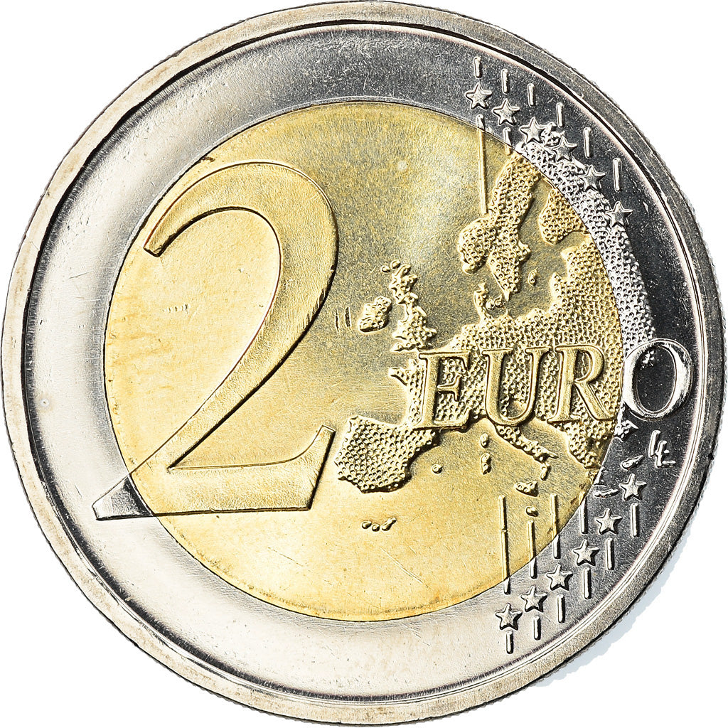 Germany, 2 Euro, Réunification, 2015, Colourized, AU(55-58), Bi-Metallic
