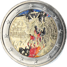 Allemagne, 2 Euro, Chute du Mur de Berlin, 2019, Karlsruhe, Colorisé, SPL