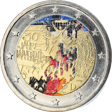Allemagne, 2 Euro, Chute du Mur de Berlin, 2019, Karlsruhe, Colorisé, SUP