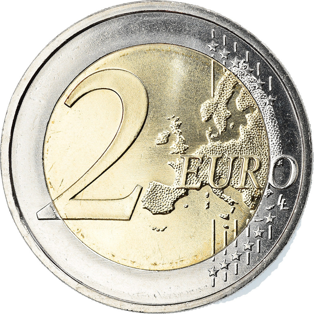Allemagne, 2 Euro, Chute du Mur de Berlin, 2019, Karlsruhe, Colorisé, SUP