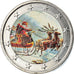 Belgium, 2 Euro, Père Noël, Colourized, AU(55-58), Bi-Metallic, KM:New