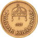 Hungary, 2 Filler, 1927, Budapest, EF(40-45), Bronze, KM:506