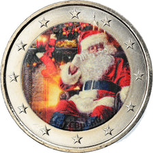 Luxembourg, 2 Euro, Père Noël, Colorisé, SPL, Bi-Metallic, KM:New