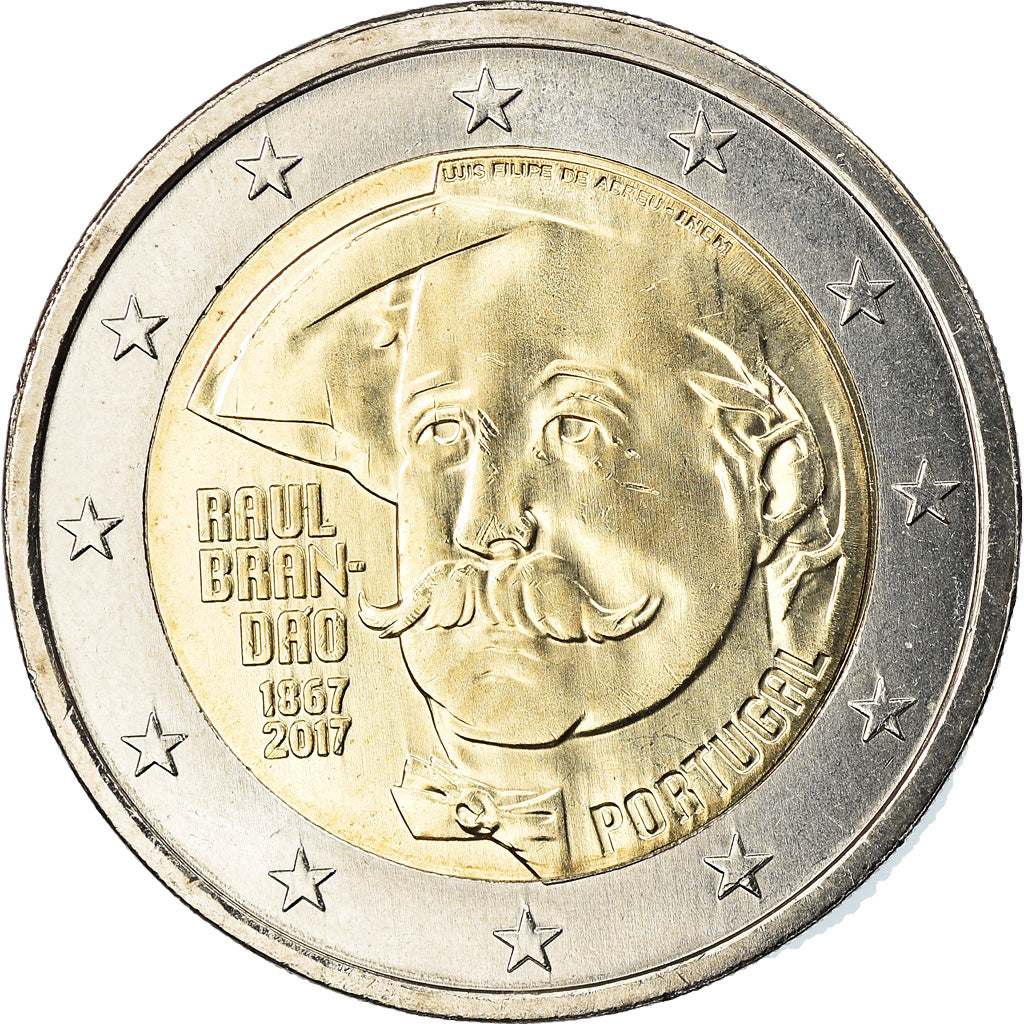 Portugal, 2 Euro, Raul Brandao, 2017, Lisbon, UNZ, Bi-Metallic, KM:New