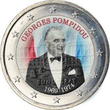 France, 2 Euro, Georges Pompidou, Président de la République Française