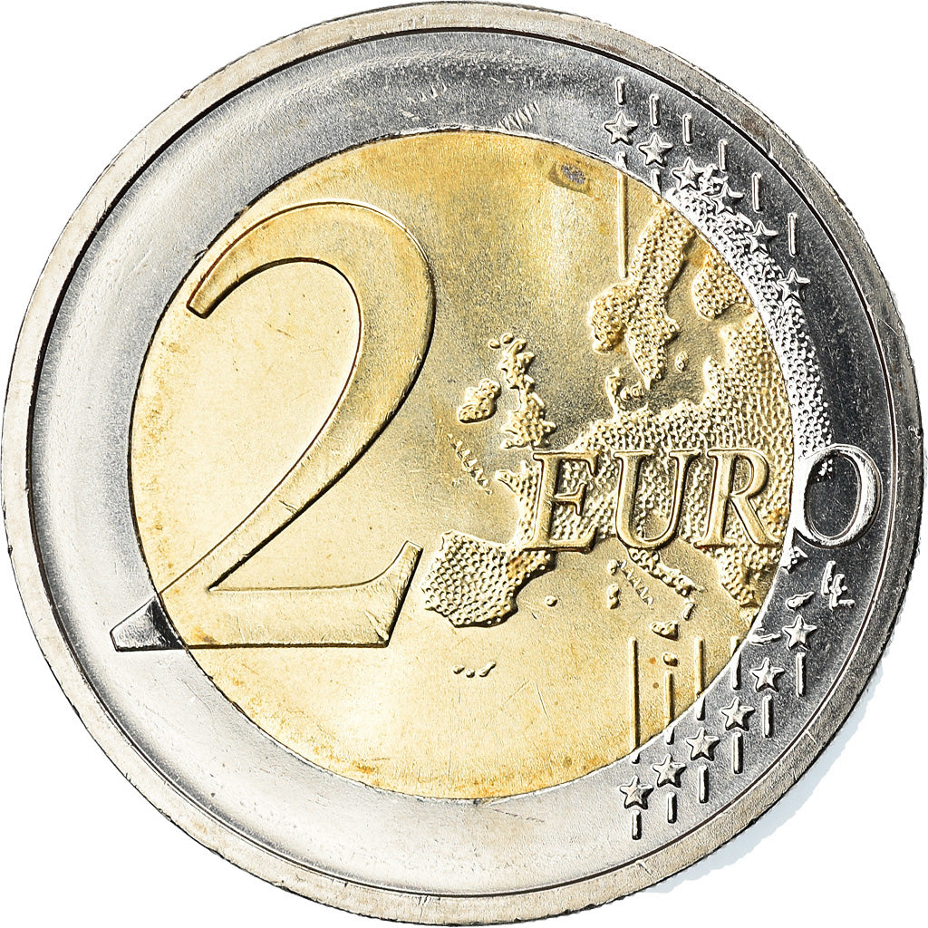 France, 2 Euro, 60 ans de la v republique, 2018, Colorisé, SPL, Bi-Metallic