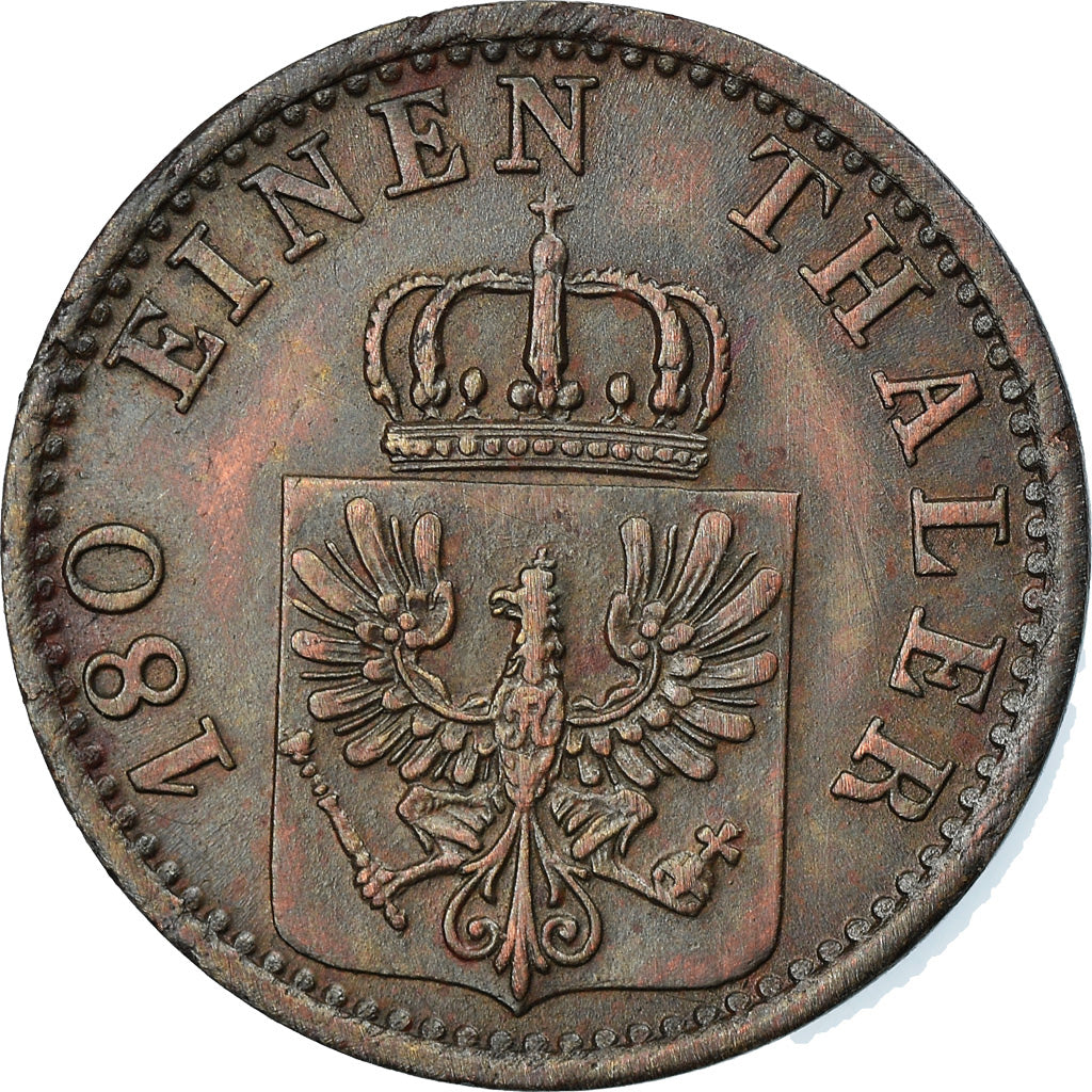 Coin, German States, PRUSSIA, Wilhelm I, 2 Pfennig, 1868, Brunswick, EF(40-45)