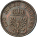 Coin, German States, PRUSSIA, Wilhelm I, 2 Pfennig, 1868, Brunswick, EF(40-45)