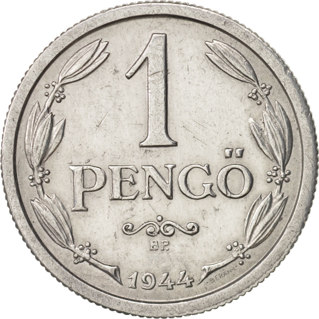 Hungary, Pengo, 1944, AU(50-53), Aluminum, KM:521