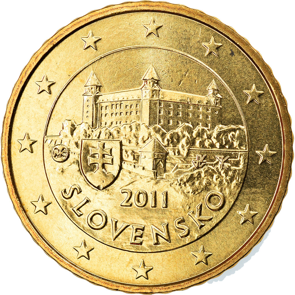 Slovakia, 50 Euro Cent, 2011, Kremnica, MS(63), Brass, KM:100