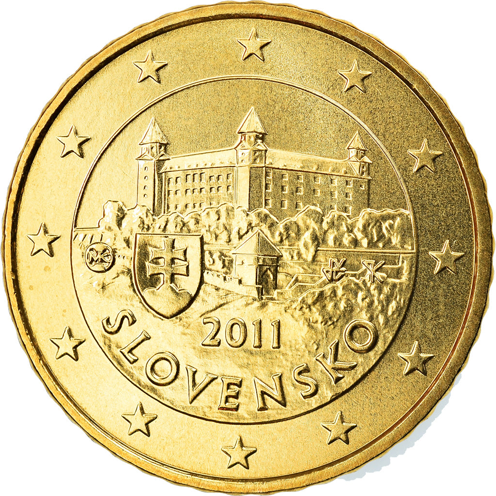 Slowakei, 50 Euro Cent, 2011, Kremnica, UNZ, Messing, KM:100