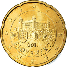Slowakei, 20 Euro Cent, 2011, Kremnica, UNZ, Messing, KM:99