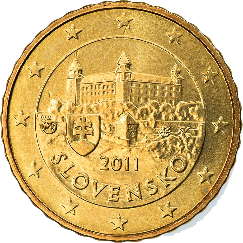 Slovakia, 10 Euro Cent, 2011, Kremnica, MS(63), Brass, KM:98
