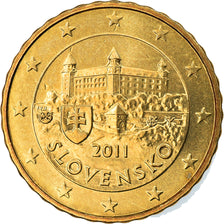 Slovakia, 10 Euro Cent, 2011, Kremnica, MS(63), Brass, KM:98