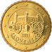 Slovakia, 10 Euro Cent, 2011, Kremnica, MS(63), Brass, KM:98