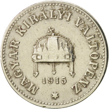 Hungary, Karl I, 10 Filler, 1915, EF(40-45), Iron, KM:496