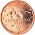 Eslováquia, 2 Euro Cent, 2011, Kremnica, MS(63), Aço Cromado a Cobre, KM:96