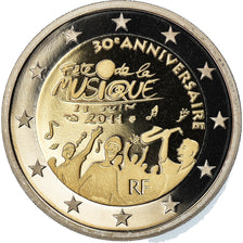 Francia, 2 Euro, Fête Musique, 2011, Paris, BE, FDC, Bi-metallico, KM:1789