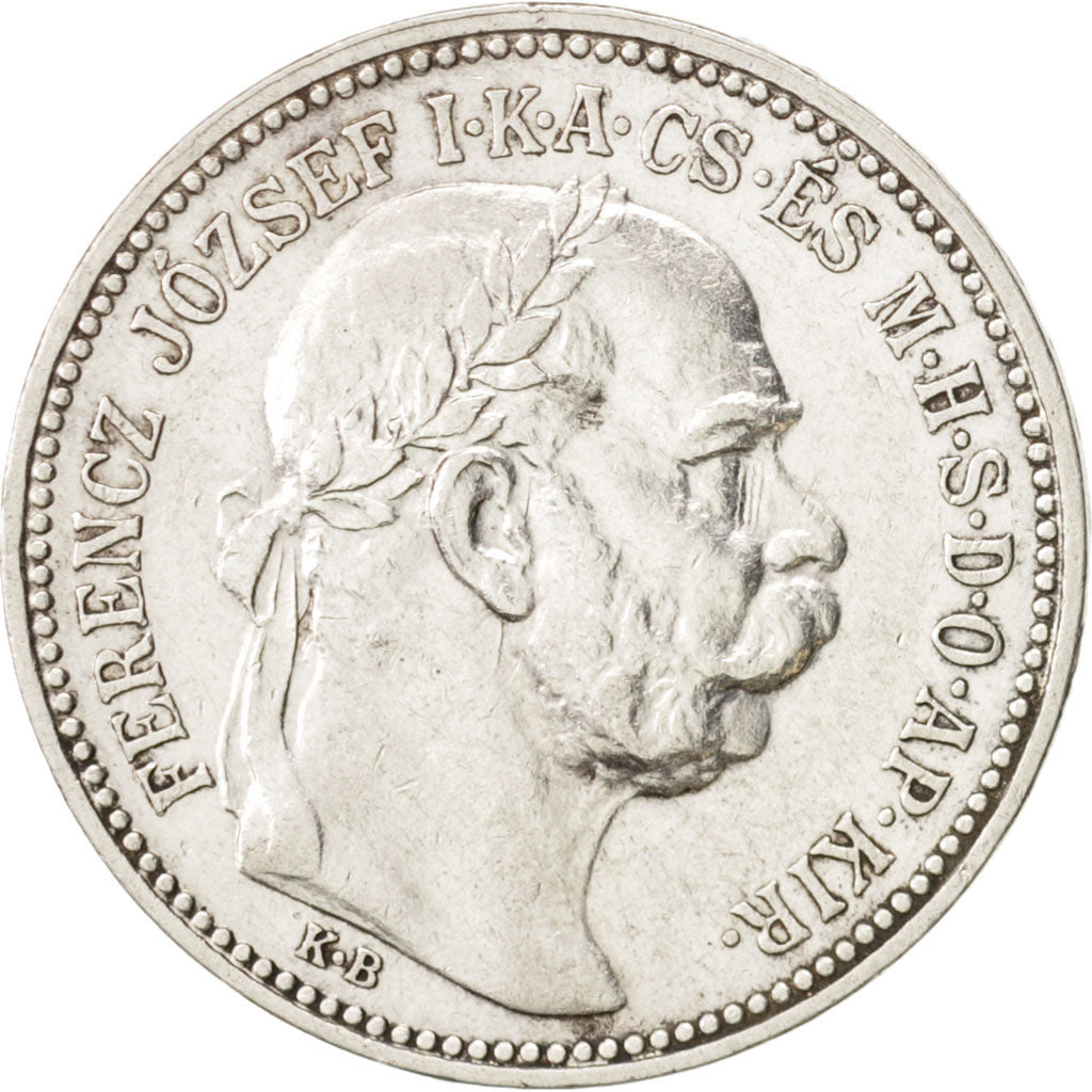Hungary, Franz Joseph I, Korona, 1915, AU(55-58), Silver, KM:492