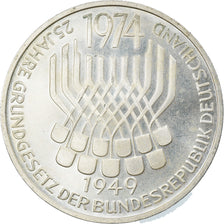 Coin, GERMANY - FEDERAL REPUBLIC, 5 Mark, 1974, Stuttgart, Germany, BE, MS(63)