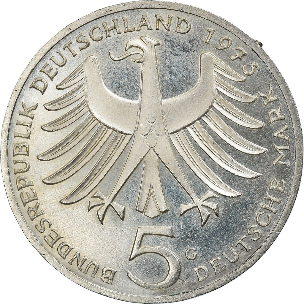 Münze, Bundesrepublik Deutschland, 5 Mark, 1975, Karlsruhe, Germany, BE, UNZ