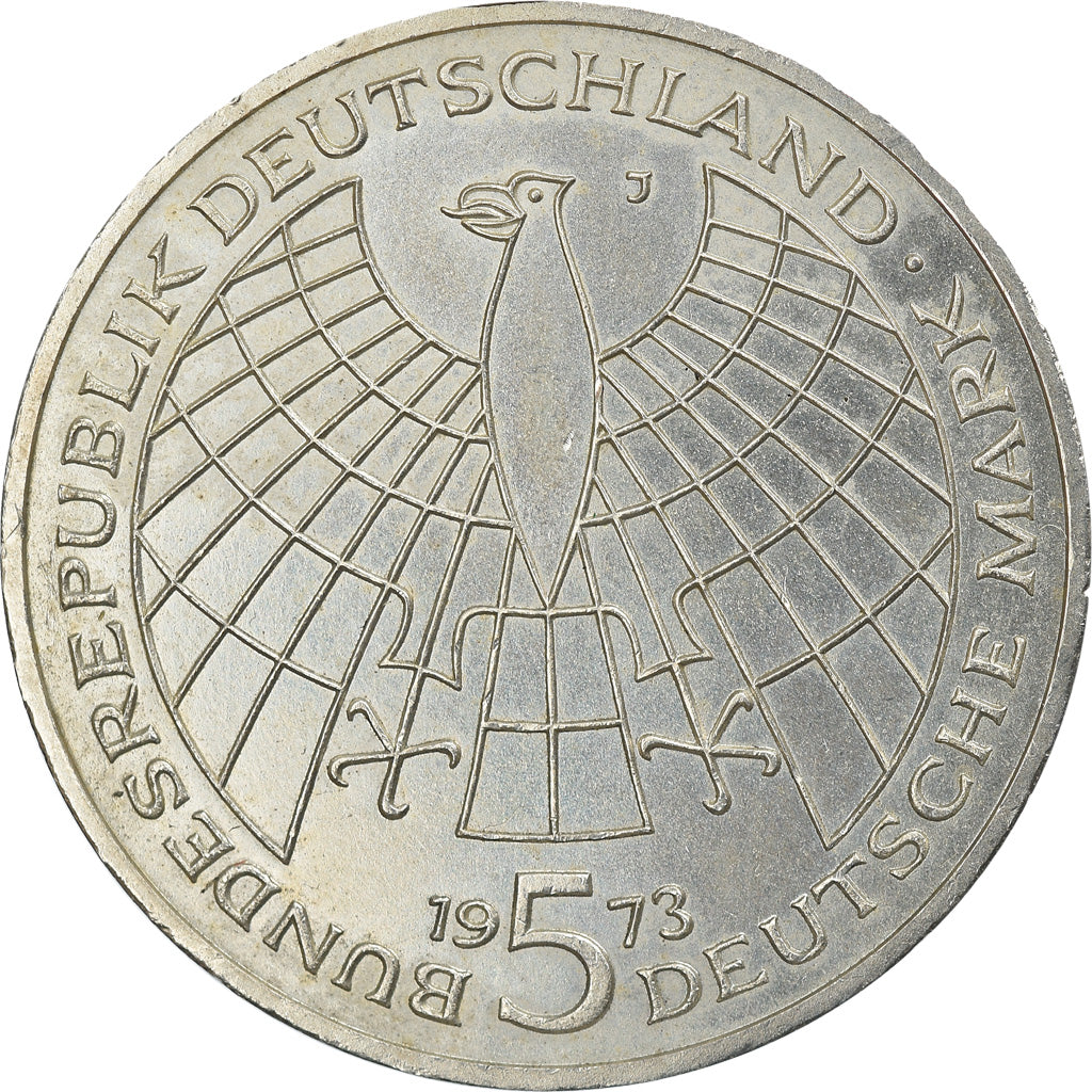 Coin, GERMANY - FEDERAL REPUBLIC, 5 Mark, 1973, Hamburg, Germany, AU(55-58)