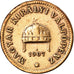 Moneda, Hungría, Franz Joseph I, 2 Filler, 1907, Kormoczbanya, BC+, Bronce