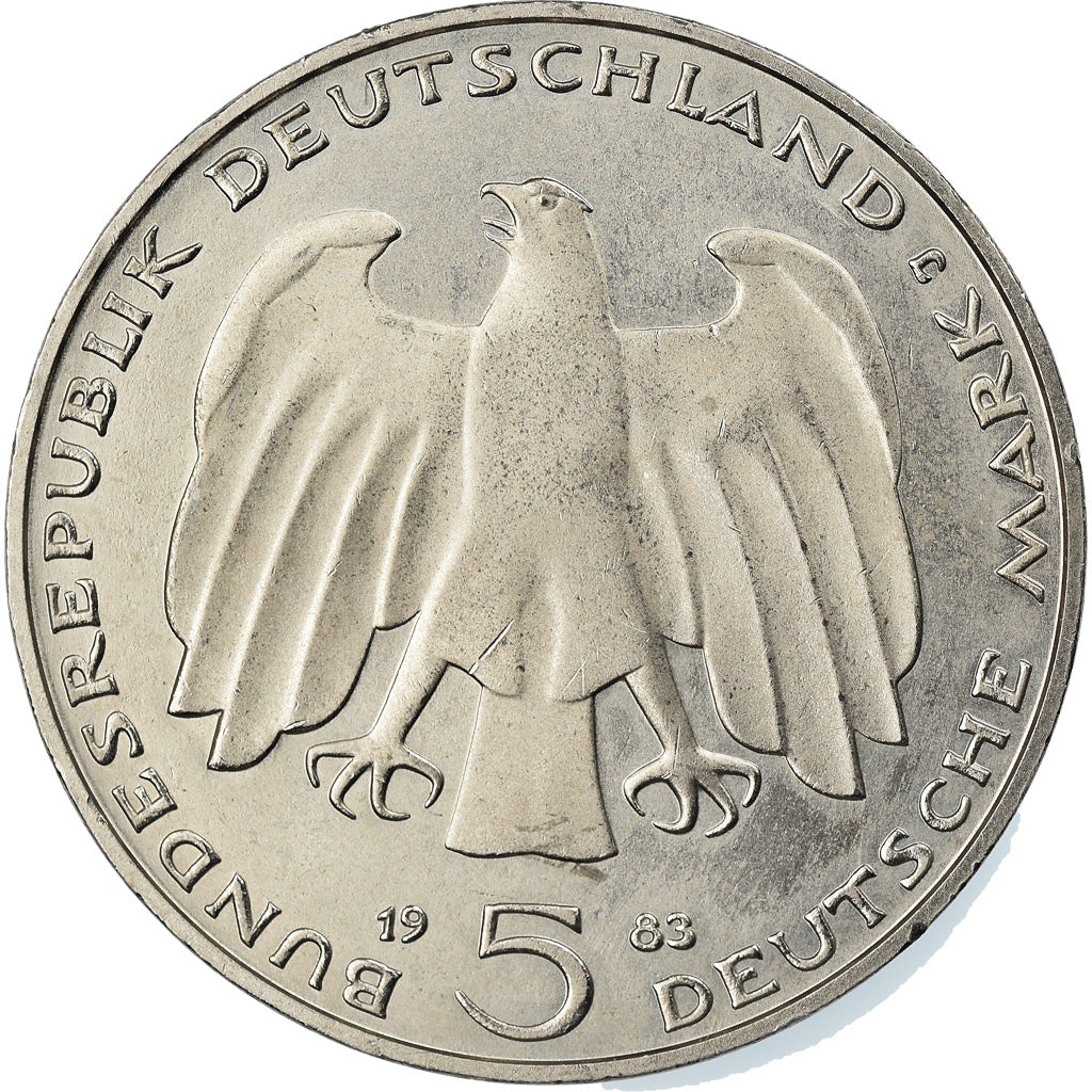 Coin, GERMANY - FEDERAL REPUBLIC, 5 Mark, 1983, Hamburg, Germany, MS(63)