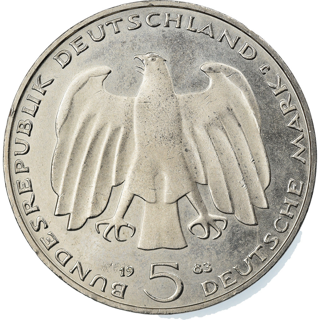 Moneta, GERMANIA - REPUBBLICA FEDERALE, 5 Mark, 1983, Hamburg, Germany, BB+