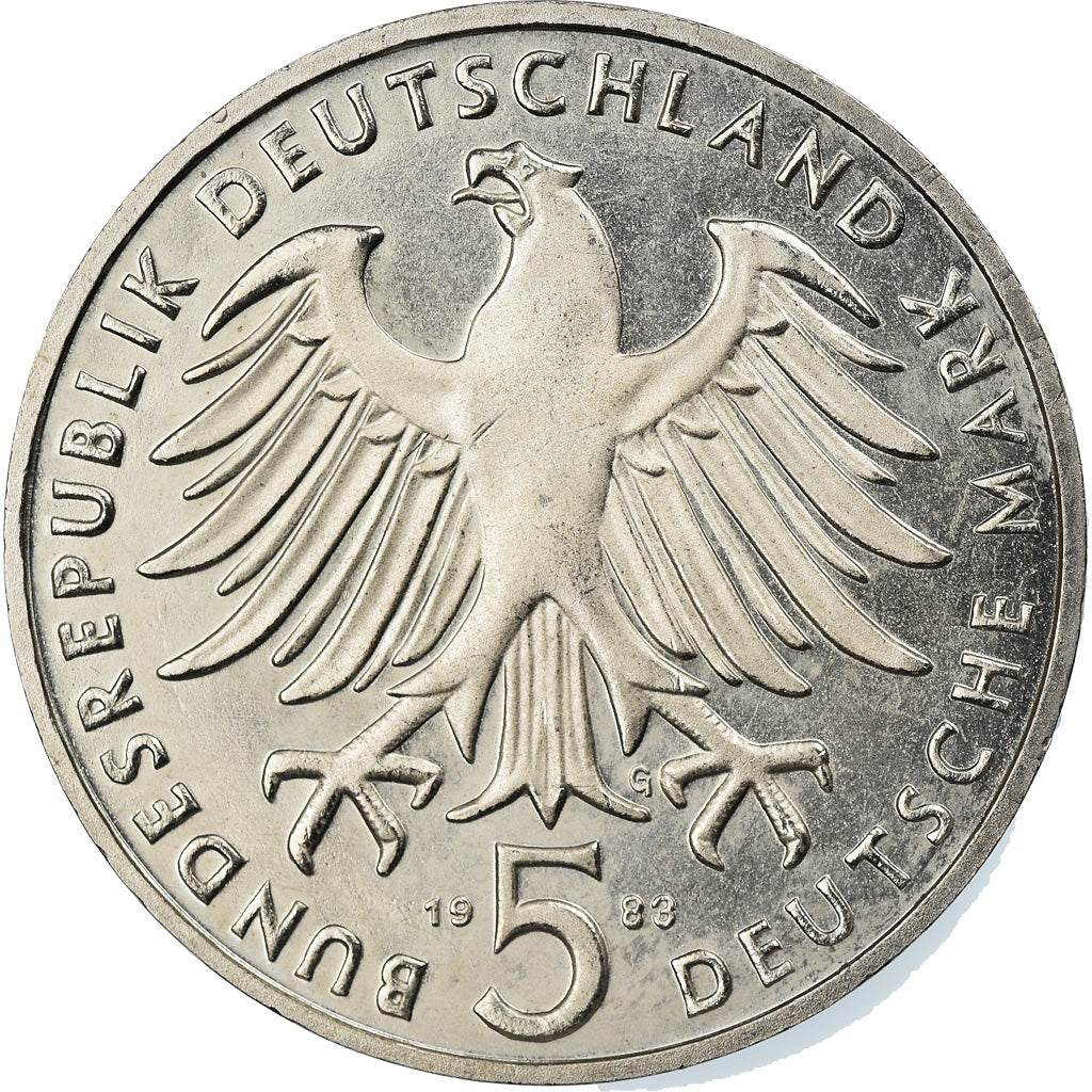 Coin, GERMANY - FEDERAL REPUBLIC, 5 Mark, 1983, Karlsruhe, Germany, MS(60-62)