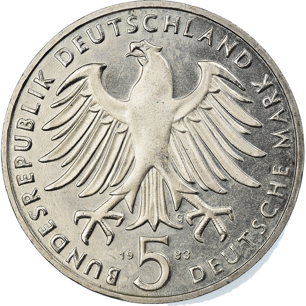 Coin, GERMANY - FEDERAL REPUBLIC, 5 Mark, 1983, Karlsruhe, Germany, MS(63)