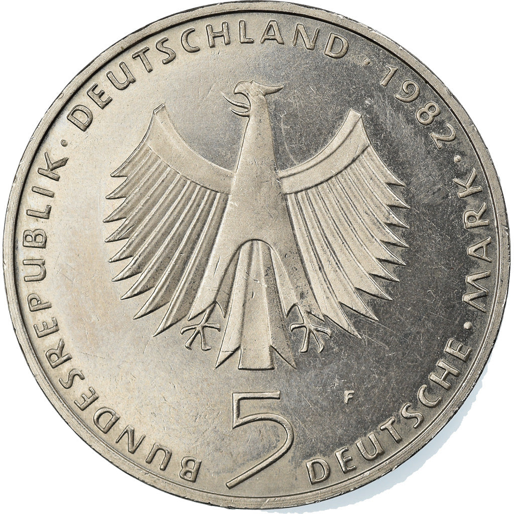 Coin, GERMANY - FEDERAL REPUBLIC, 5 Mark, 1982, Stuttgart, Germany, AU(50-53)