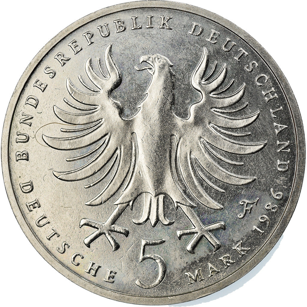 Coin, GERMANY - FEDERAL REPUBLIC, 5 Mark, 1986, Stuttgart, Germany, MS(63)