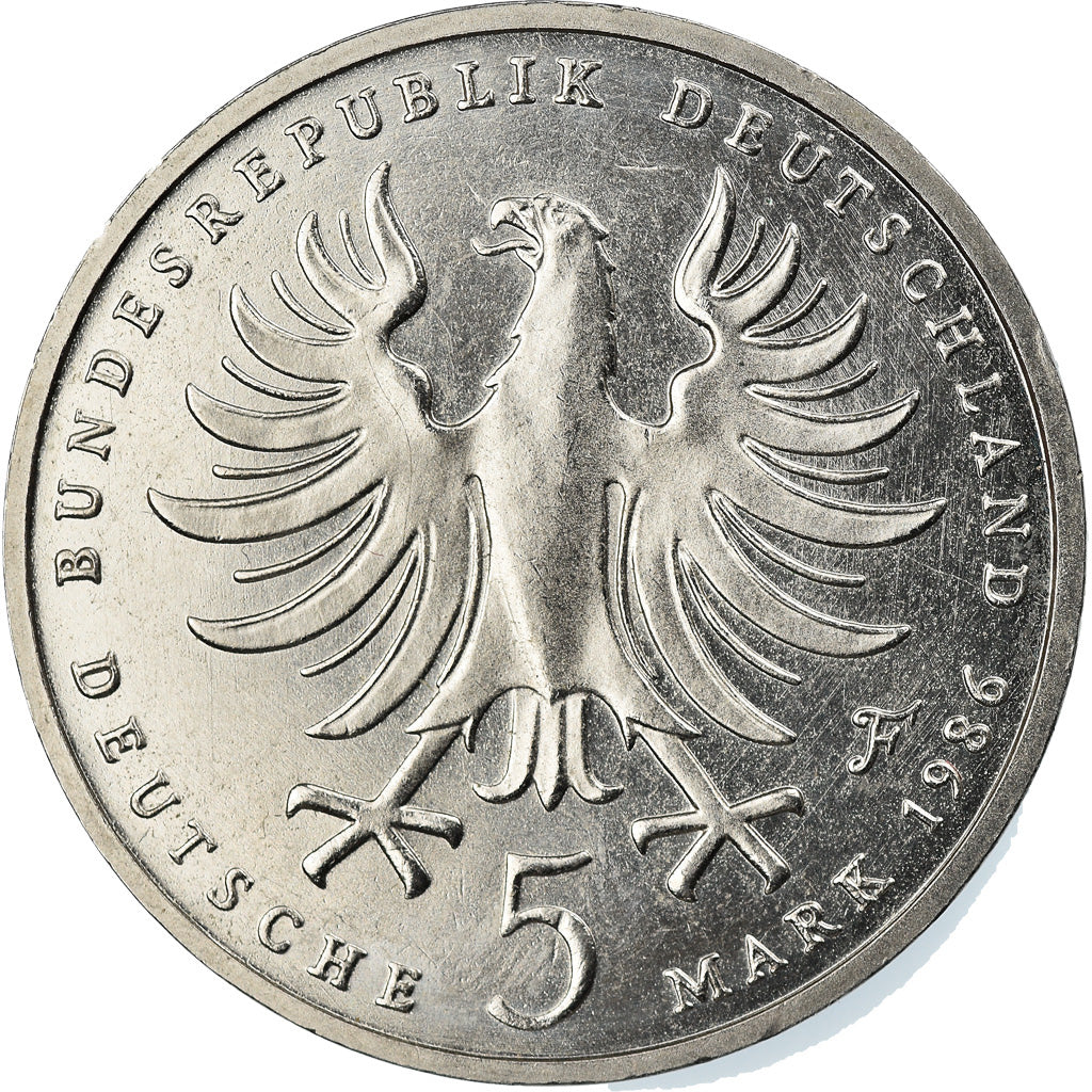 Coin, GERMANY - FEDERAL REPUBLIC, 5 Mark, 1986, Stuttgart, Germany, MS(60-62)