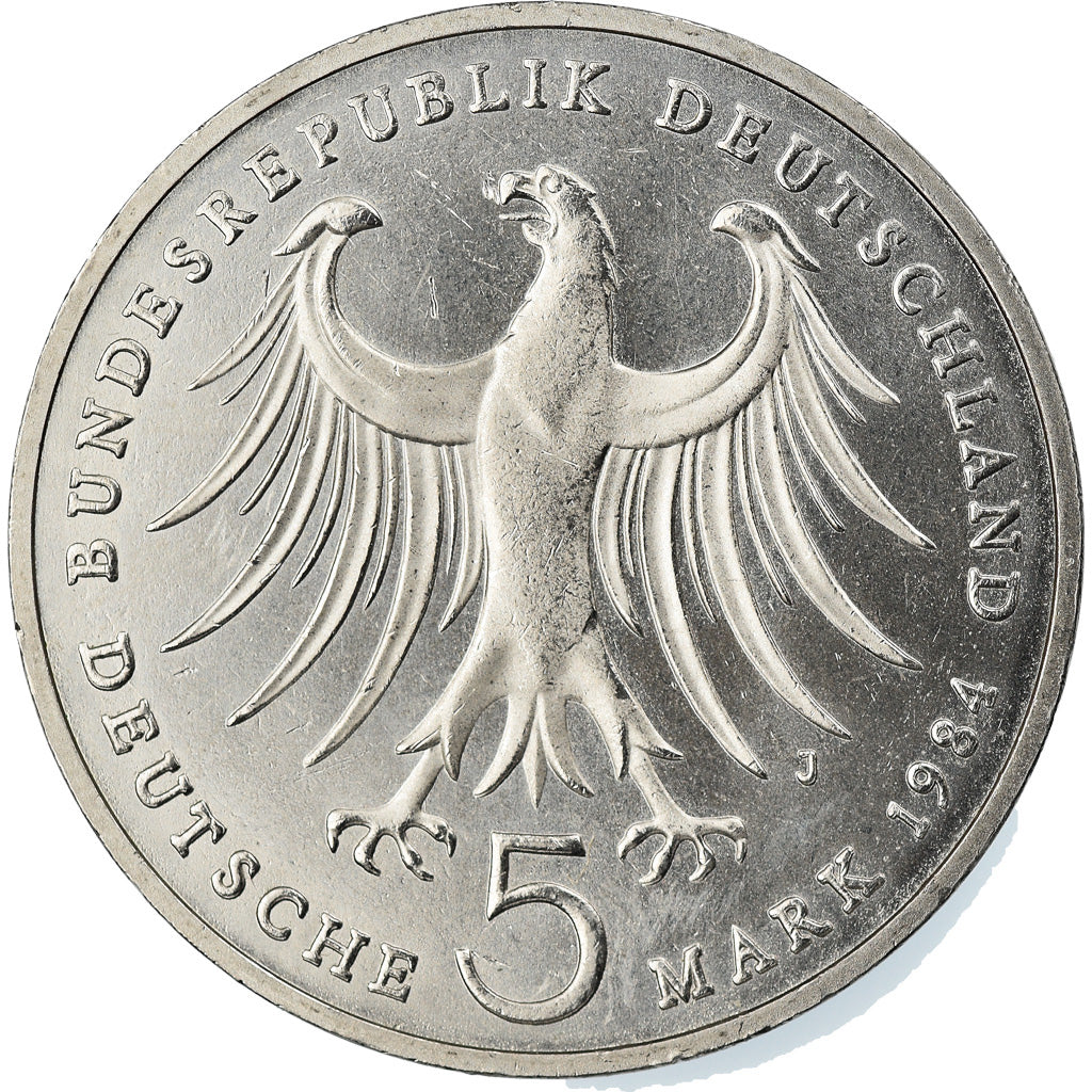 Coin, GERMANY - FEDERAL REPUBLIC, 5 Mark, 1984, Hamburg, Germany, MS(60-62)
