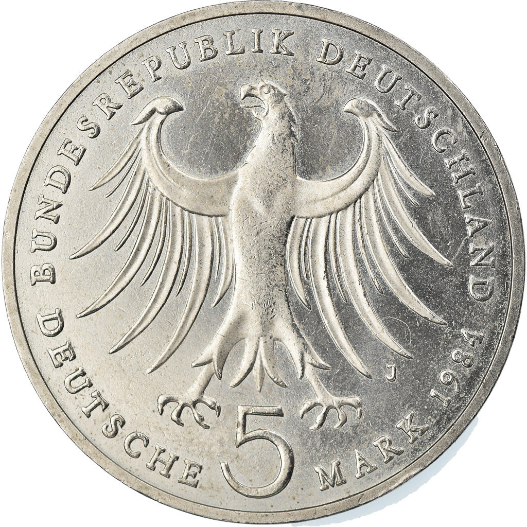 Coin, GERMANY - FEDERAL REPUBLIC, 5 Mark, 1984, Hamburg, Germany, AU(50-53)