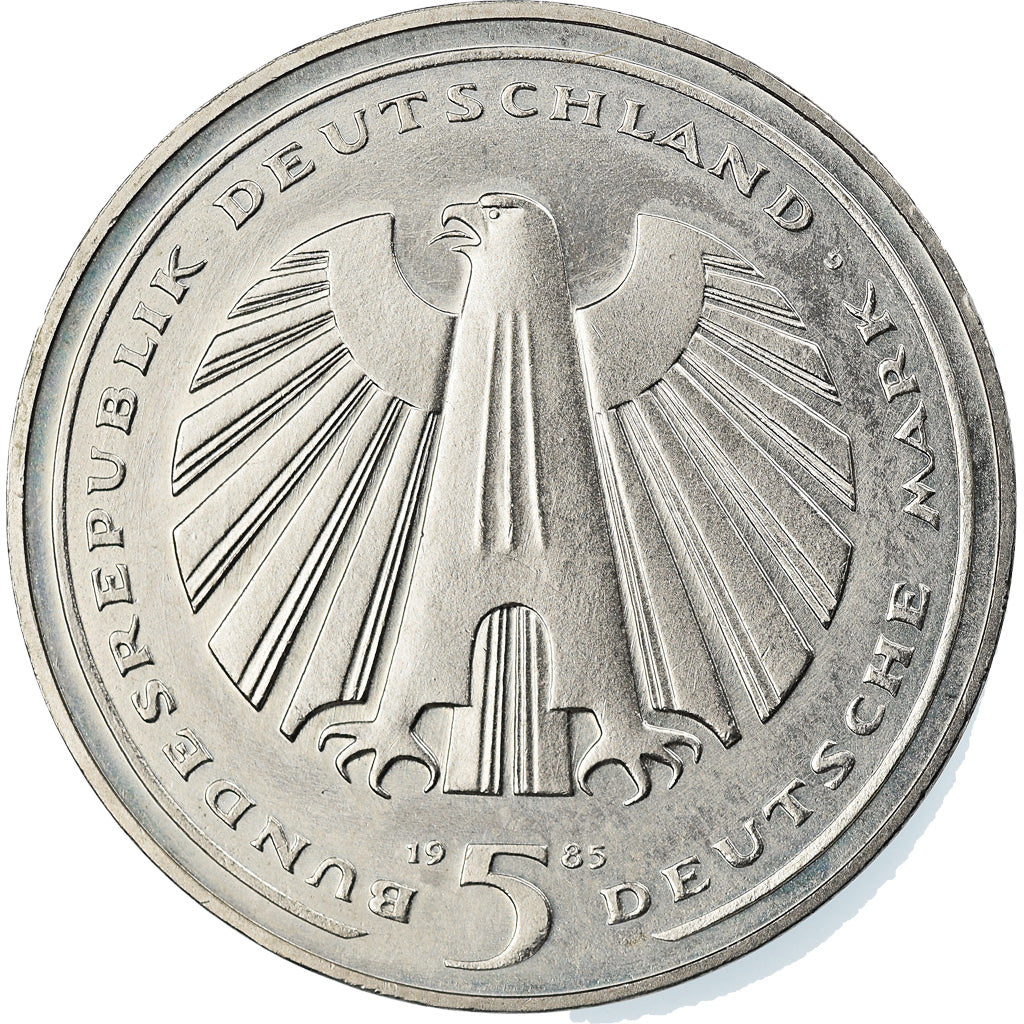 Munten, Federale Duitse Republiek, 5 Mark, 1985, Karlsruhe, Germany, UNC-