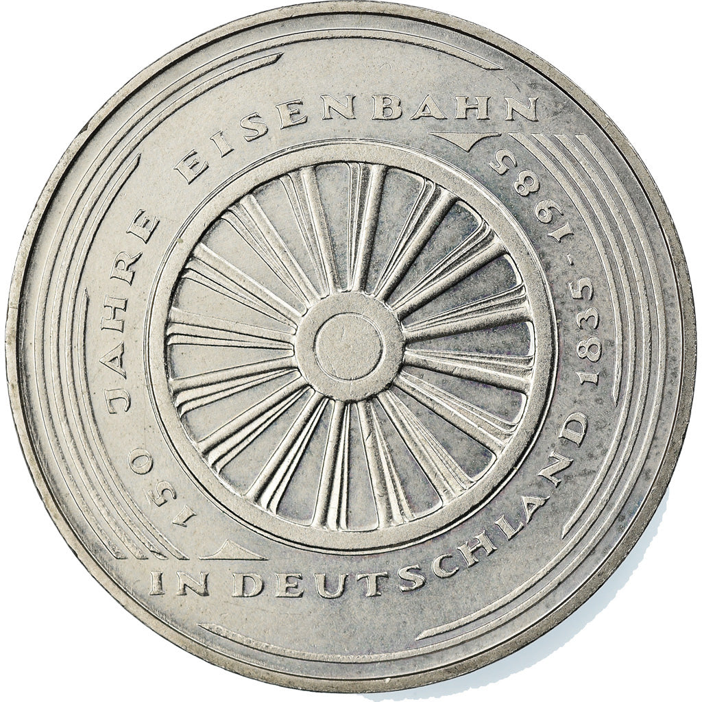 Coin, GERMANY - FEDERAL REPUBLIC, 5 Mark, 1985, Karlsruhe, Germany, AU(50-53)