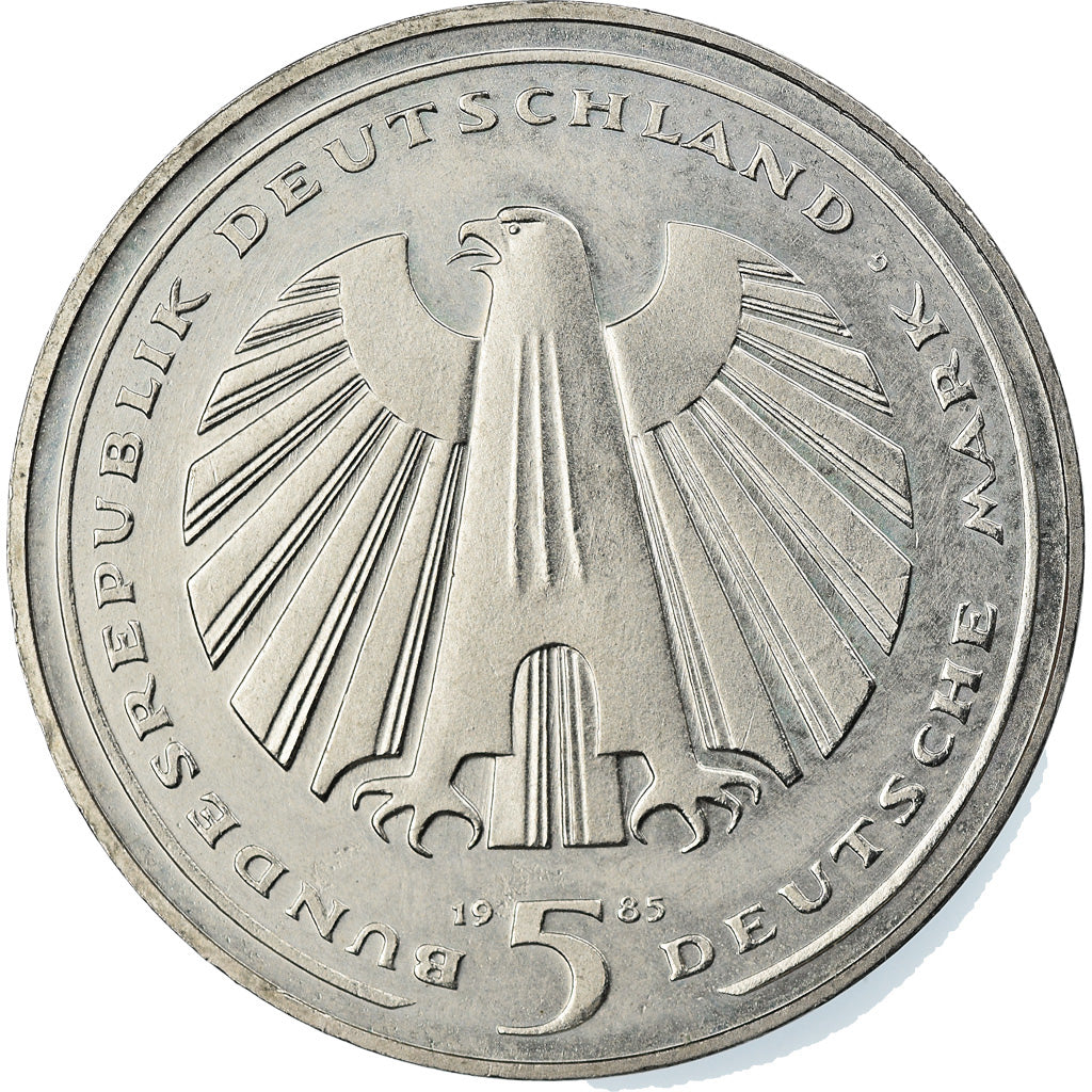 Coin, GERMANY - FEDERAL REPUBLIC, 5 Mark, 1985, Karlsruhe, Germany, AU(50-53)
