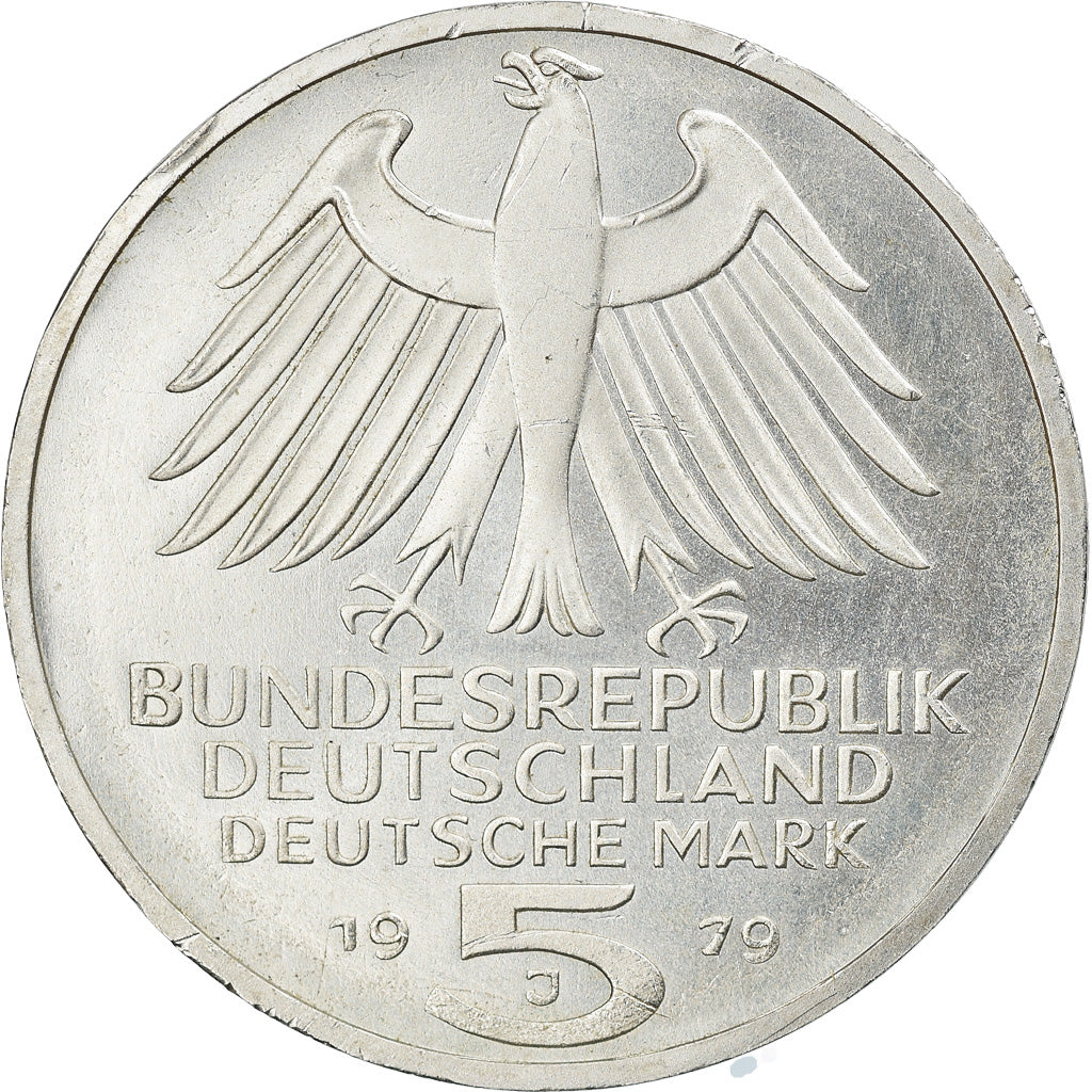 Coin, GERMANY - FEDERAL REPUBLIC, 5 Mark, 1979, Hamburg, Germany, MS(63)