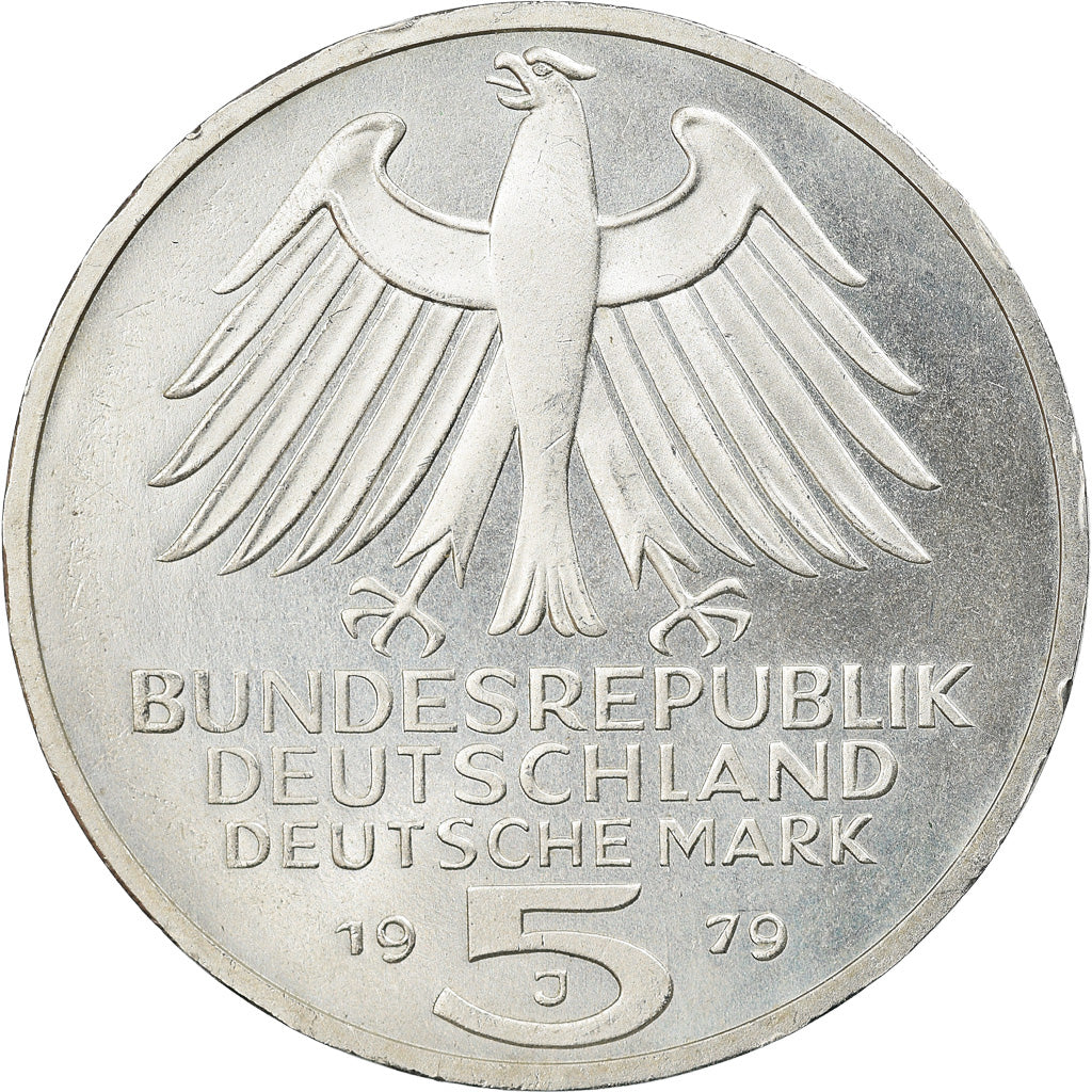 Coin, GERMANY - FEDERAL REPUBLIC, 5 Mark, 1979, Hamburg, Germany, AU(50-53)