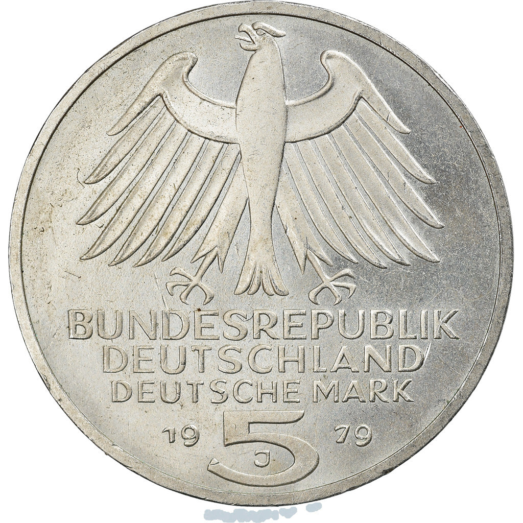 Coin, GERMANY - FEDERAL REPUBLIC, 5 Mark, 1979, Hamburg, Germany, AU(50-53)