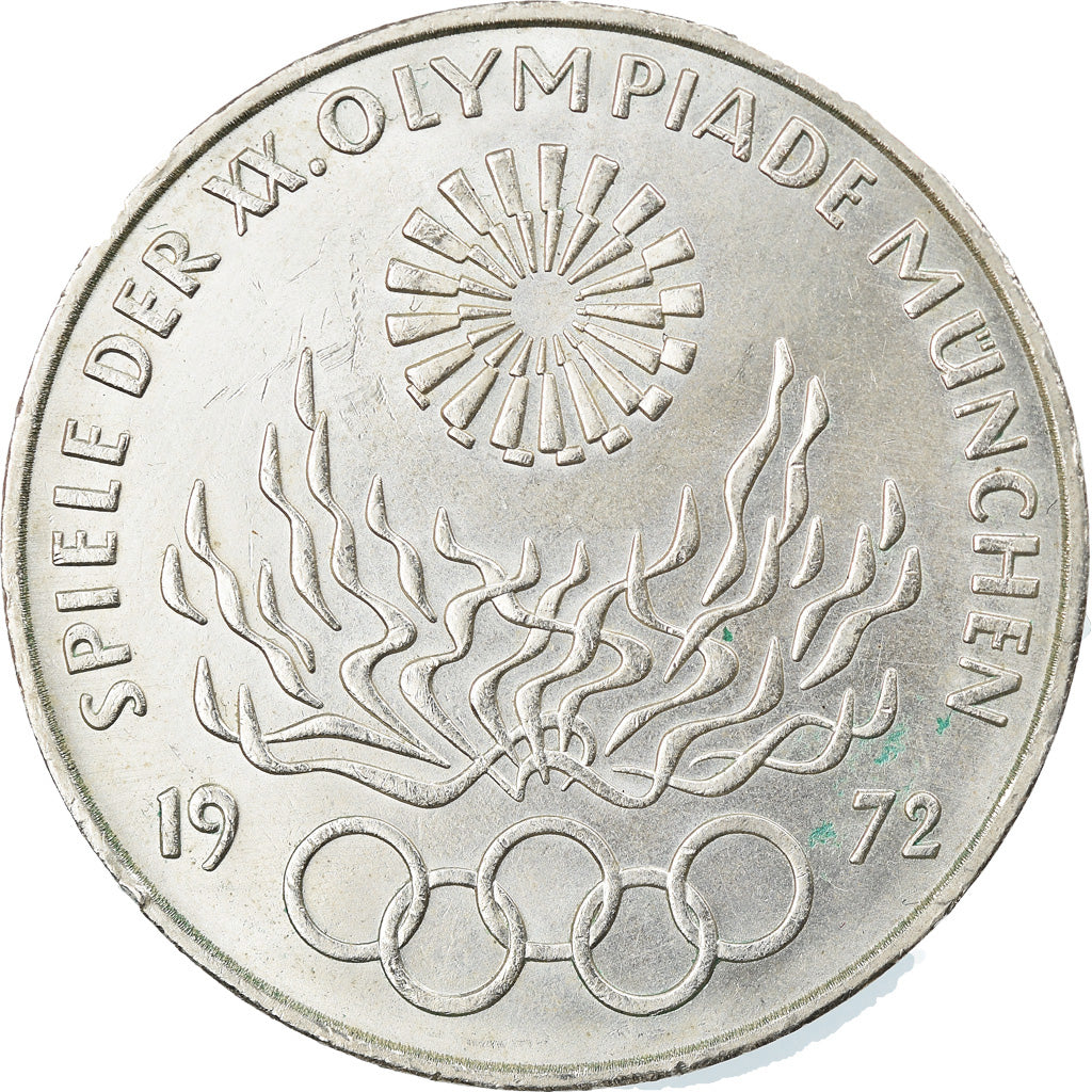 Monnaie, République fédérale allemande, 10 Mark, 1972, Munich, SUP, Argent
