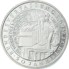 Coin, GERMANY - FEDERAL REPUBLIC, 10 Mark, 2001, Karlsruhe, AU(55-58), Silver
