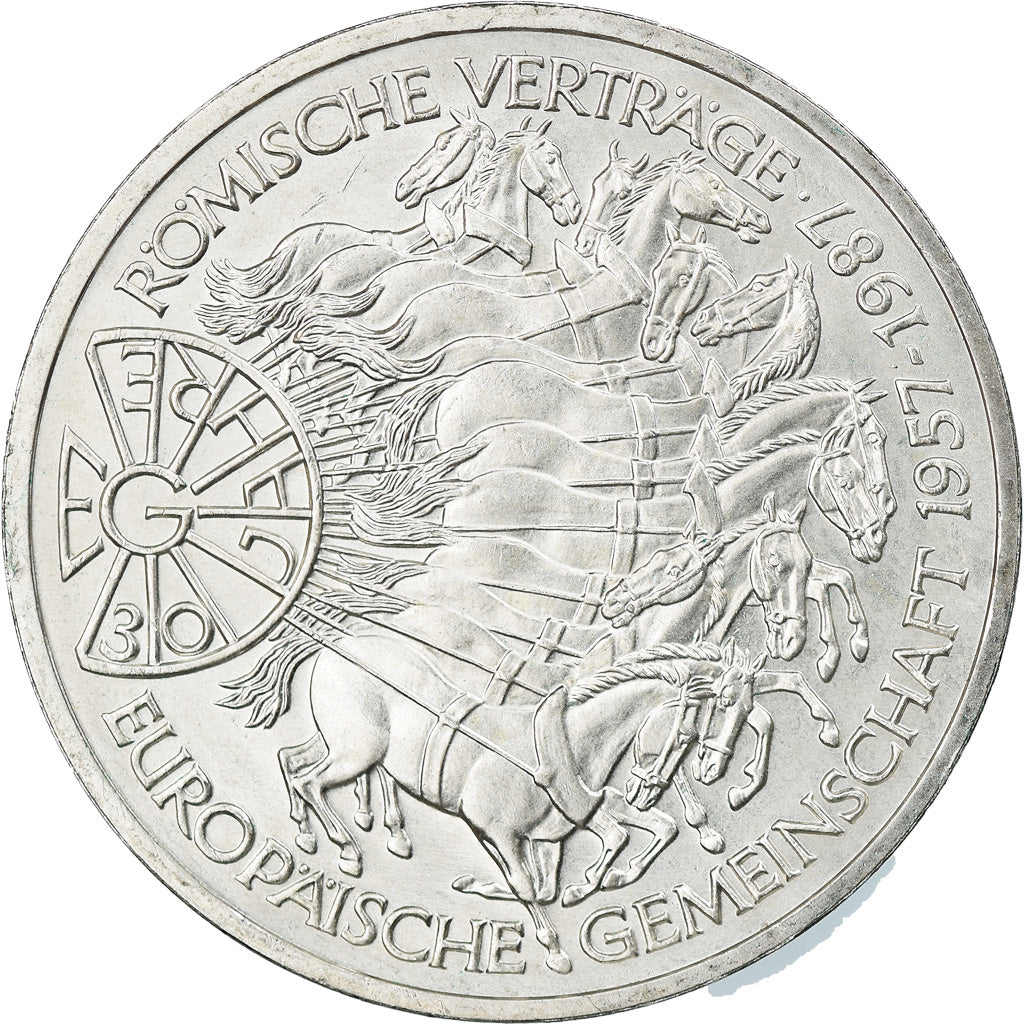 Coin, GERMANY - FEDERAL REPUBLIC, 10 Mark, 1987, Karlsruhe, Germany, MS(60-62)
