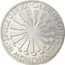 Coin, GERMANY - FEDERAL REPUBLIC, 10 Mark, 1972, Karlsruhe, AU(55-58), Silver