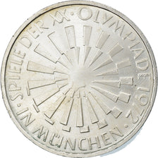 Coin, GERMANY - FEDERAL REPUBLIC, 10 Mark, 1972, Stuttgart, MS(60-62), Silver