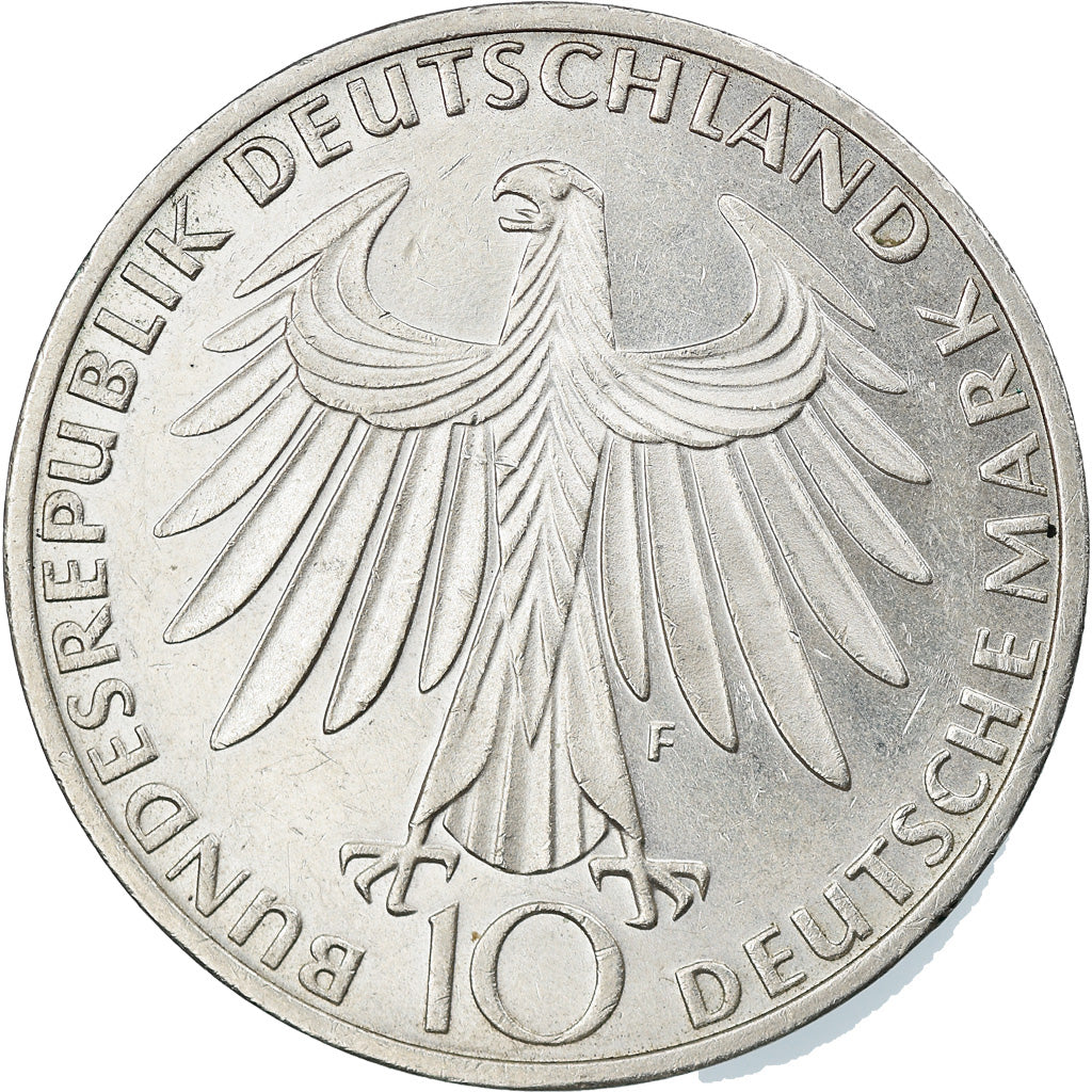 Monnaie, République fédérale allemande, 10 Mark, 1972, Stuttgart, TTB+