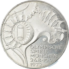 Coin, GERMANY - FEDERAL REPUBLIC, 10 Mark, 1972, Hambourg, AU(50-53), Silver